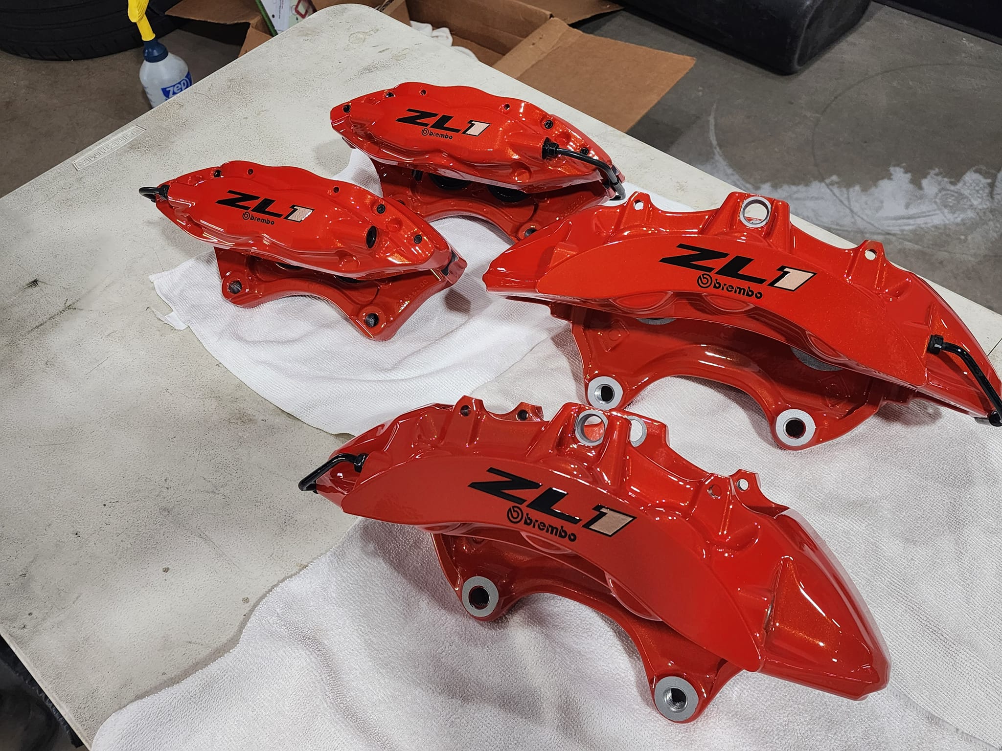 ZL1 Camaro brake calipers powder coated Denver