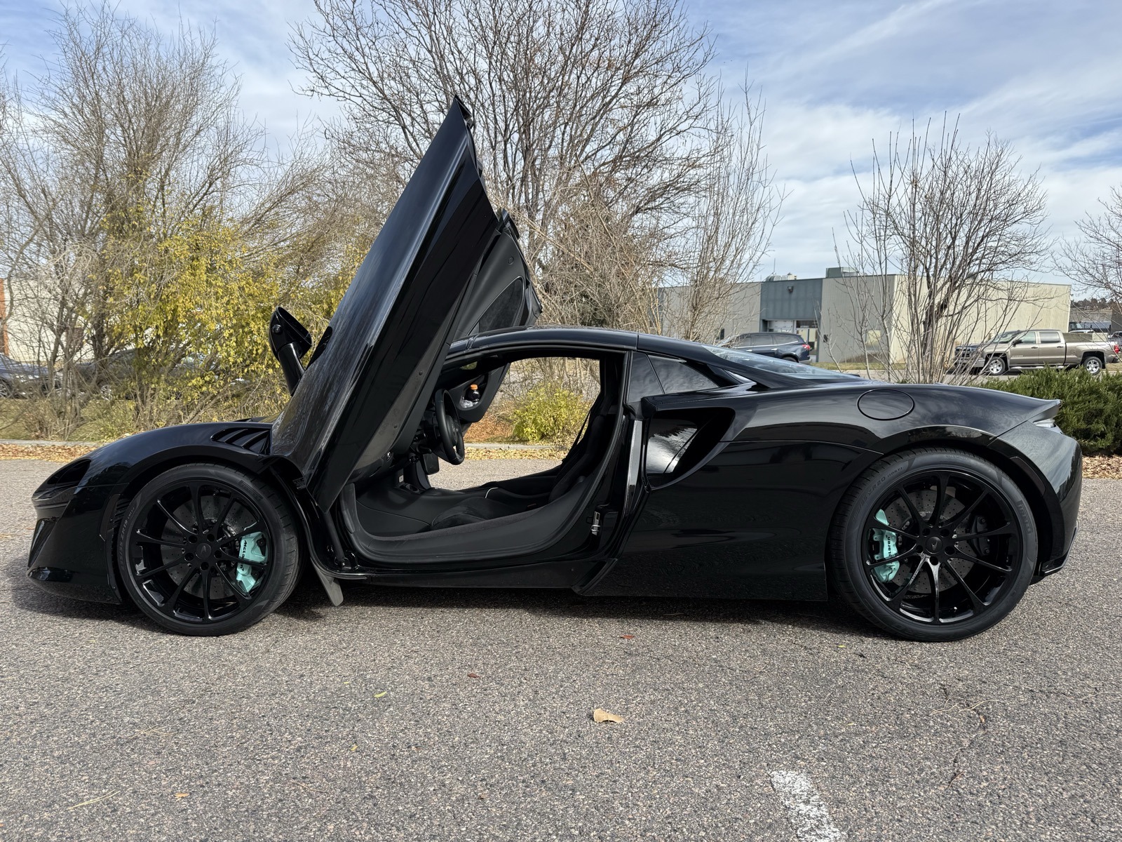 Black McLaren with powder coated wheels