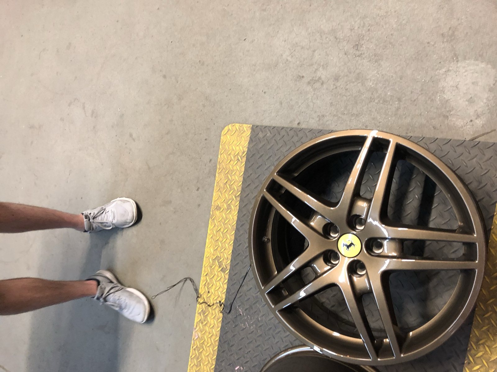 Gloss bronze powder coated Ferrari wheel