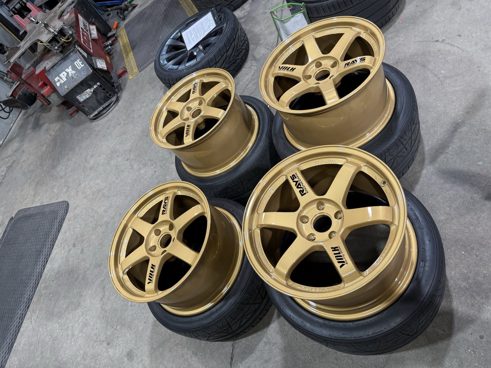 Gold powder coated wheels