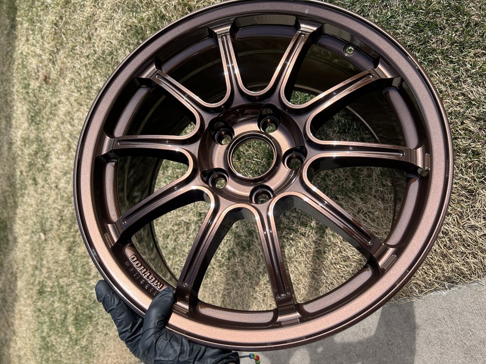 Metallic bronze powder coated Method Race Wheels