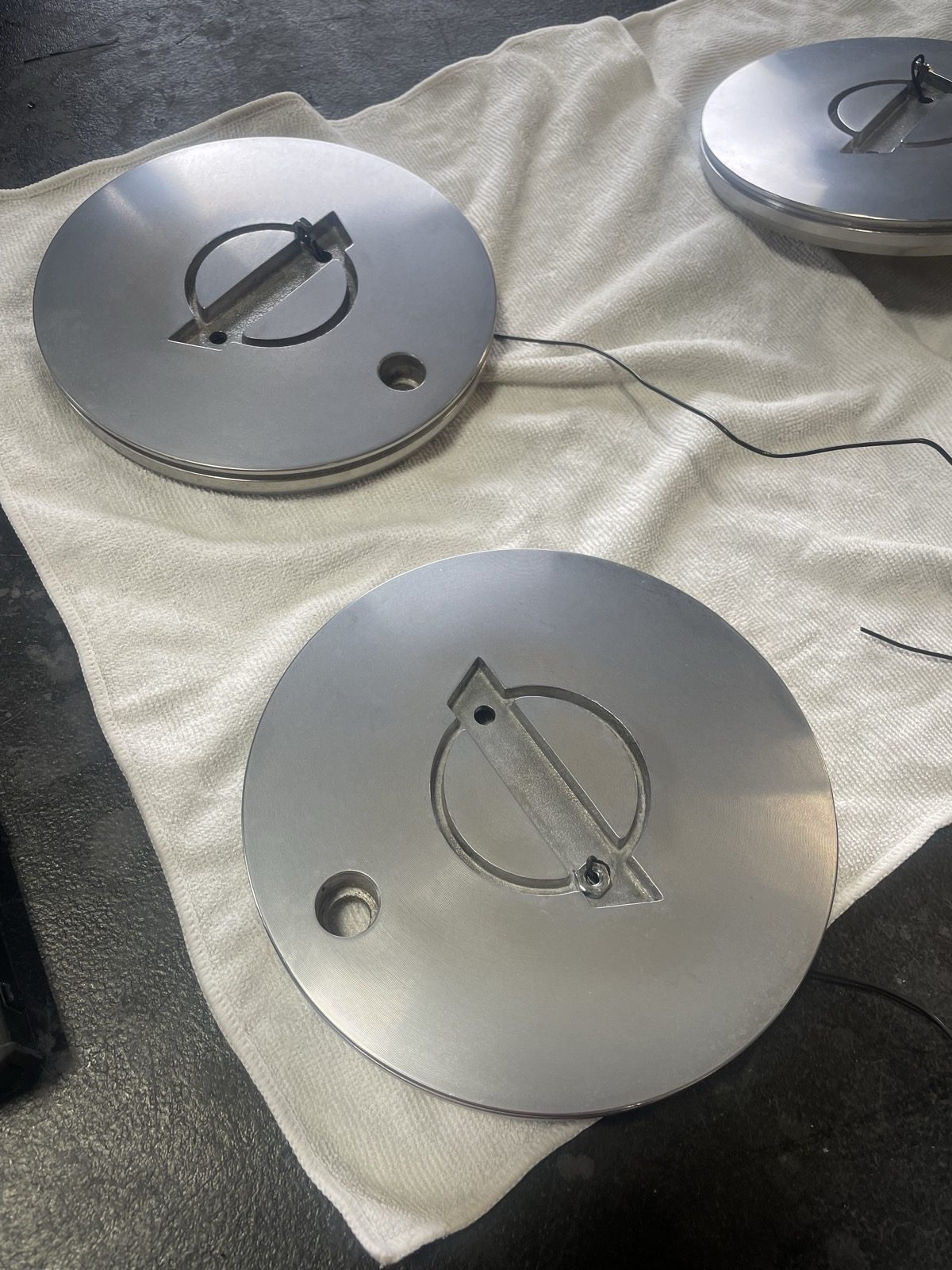 Raw parts laid out before prep and paint